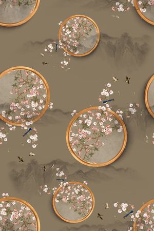 复古印花花型图片