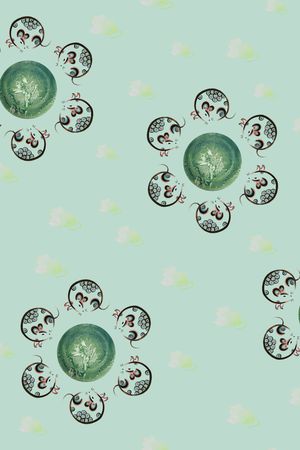 水彩印花花型图片
