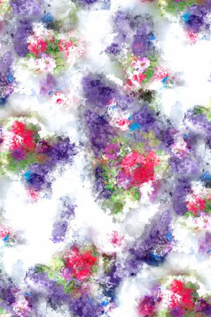 水彩印花花型图片