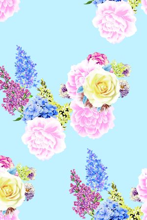 绿植树叶印花花型图片