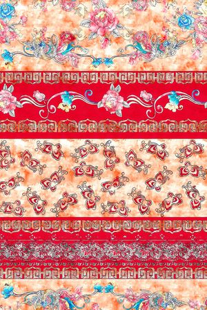 水彩印花花型图片