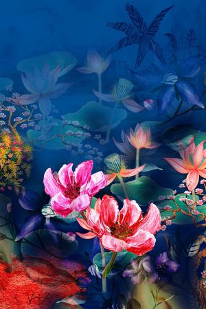 定位花印花花型图片