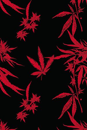 绿植树叶印花花型图片
