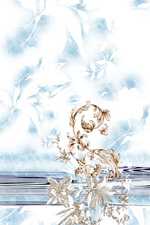 抽象花卉印花花型图片