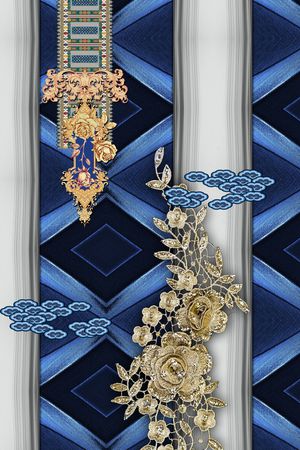 定位花印花花型图片