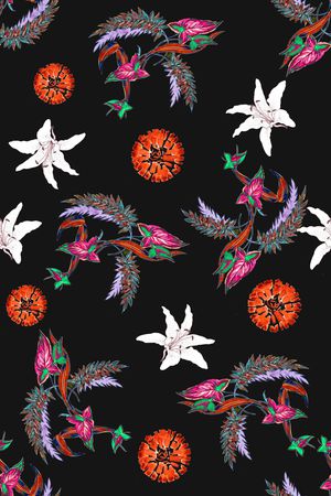 花卉印花花型图片
