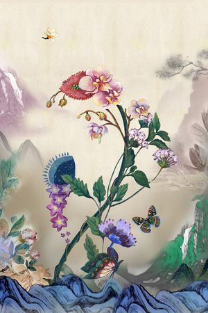 真丝印花花型图片