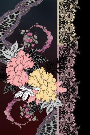 花卉印花花型图片