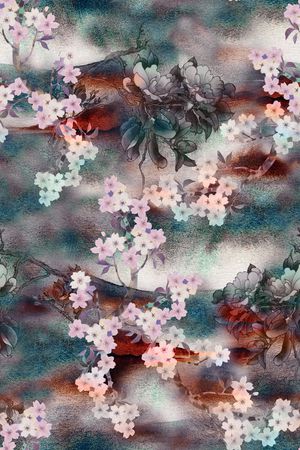 梅花印花花型图片