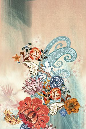 定位花印花花型图片