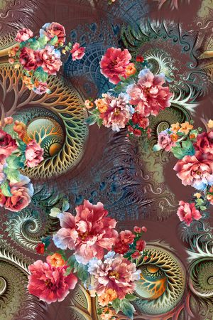 几何印花花型图片