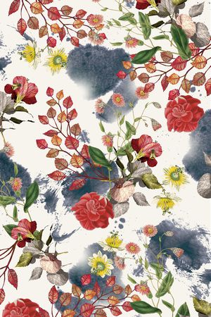 树枝印花花型图片