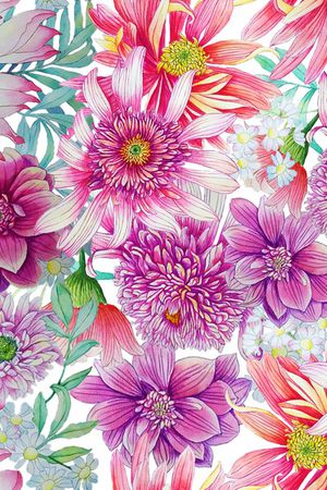 满底花卉印花花型图片