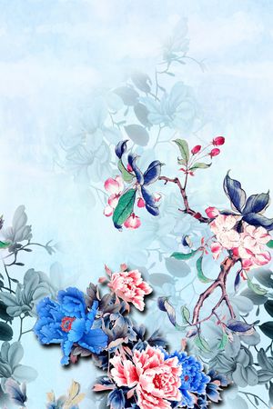 女装定位花印花花型图片