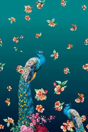 女装定位花印花花型图片