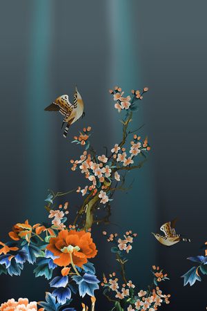 女装定位花印花花型图片