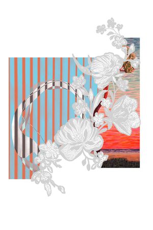 胸前独幅印花花型图片