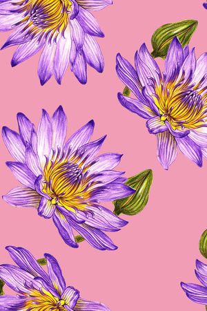 抽象花卉印花花型图片
