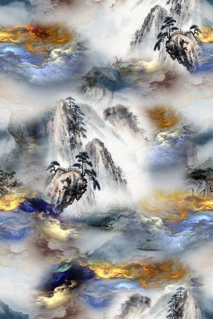 香云纱印花花型图片