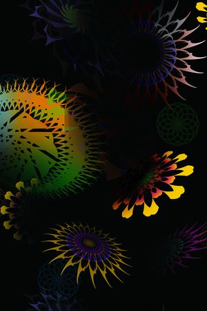 圆形印花花型图片