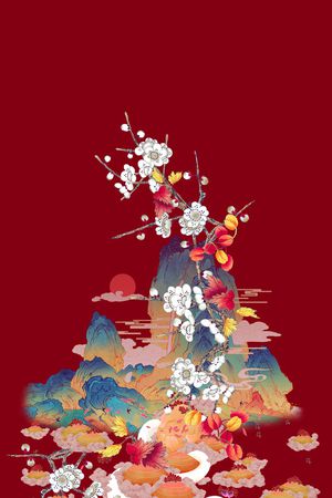 女装定位花印花花型图片