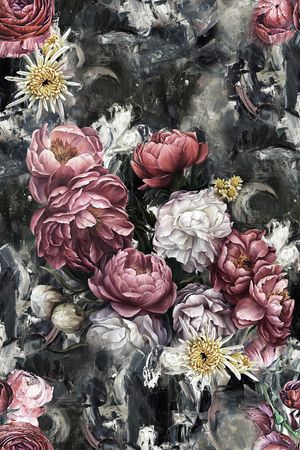 雪纺印花花型图片