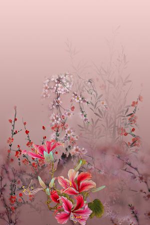 女装定位花印花花型图片