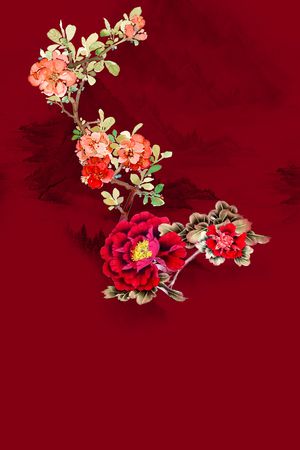 女装定位花印花花型图片