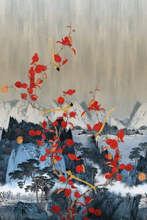 国画印花花型图片