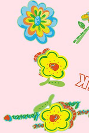 抽象花卉印花花型图片