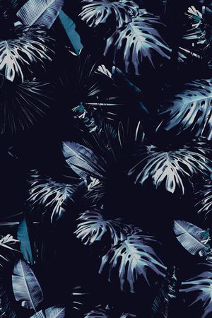 绿植树叶印花花型图片