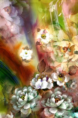数码定位花印花花型图片