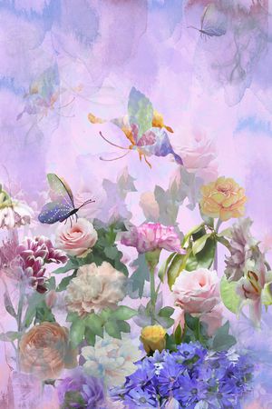 女装定位花印花花型图片