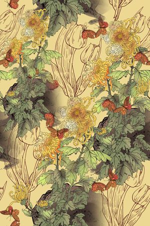 花卉印花花型图片