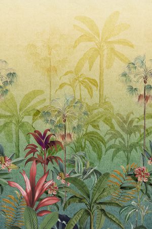 绿植树叶印花花型图片