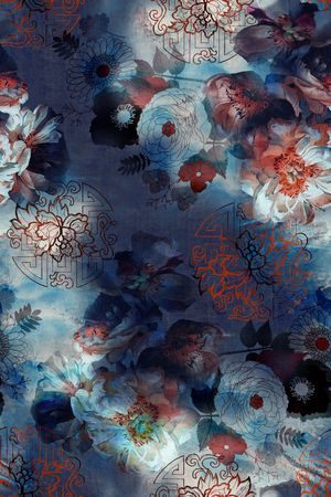 香云纱印花花型图片