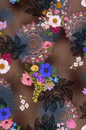 花卉印花花型图片