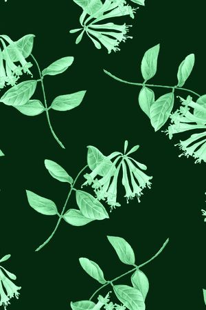 绿植树叶印花花型图片
