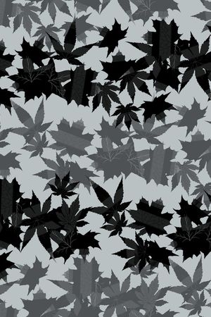 绿植树叶印花花型图片