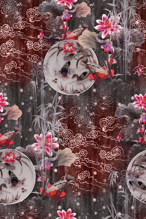 香云纱印花花型图片