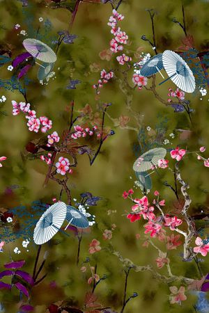 梅花印花花型图片