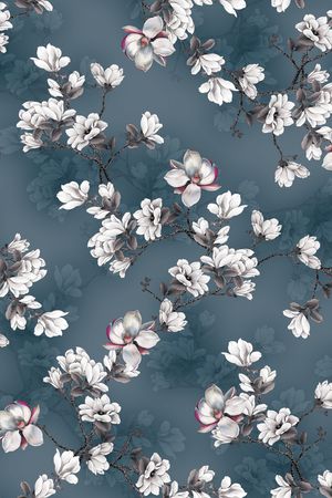 玉兰花印花花型图片