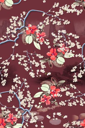 花卉印花花型图片