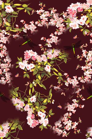 花卉印花花型图片
