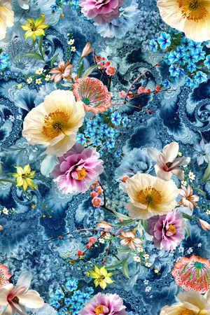 花卉印花花型图片