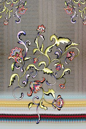 连衣裙印花花型图片