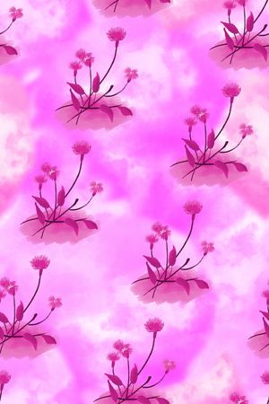 水彩印花花型图片