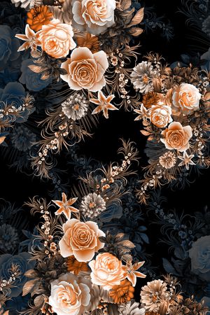 花卉印花花型图片