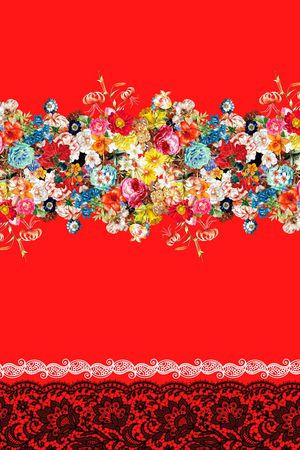 花卉印花花型图片