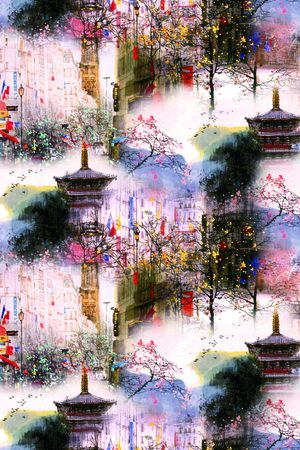 水彩印花花型图片